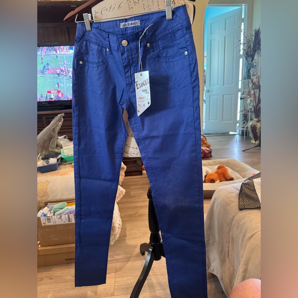 Exocet Blue cotton pants nwt 29 waist